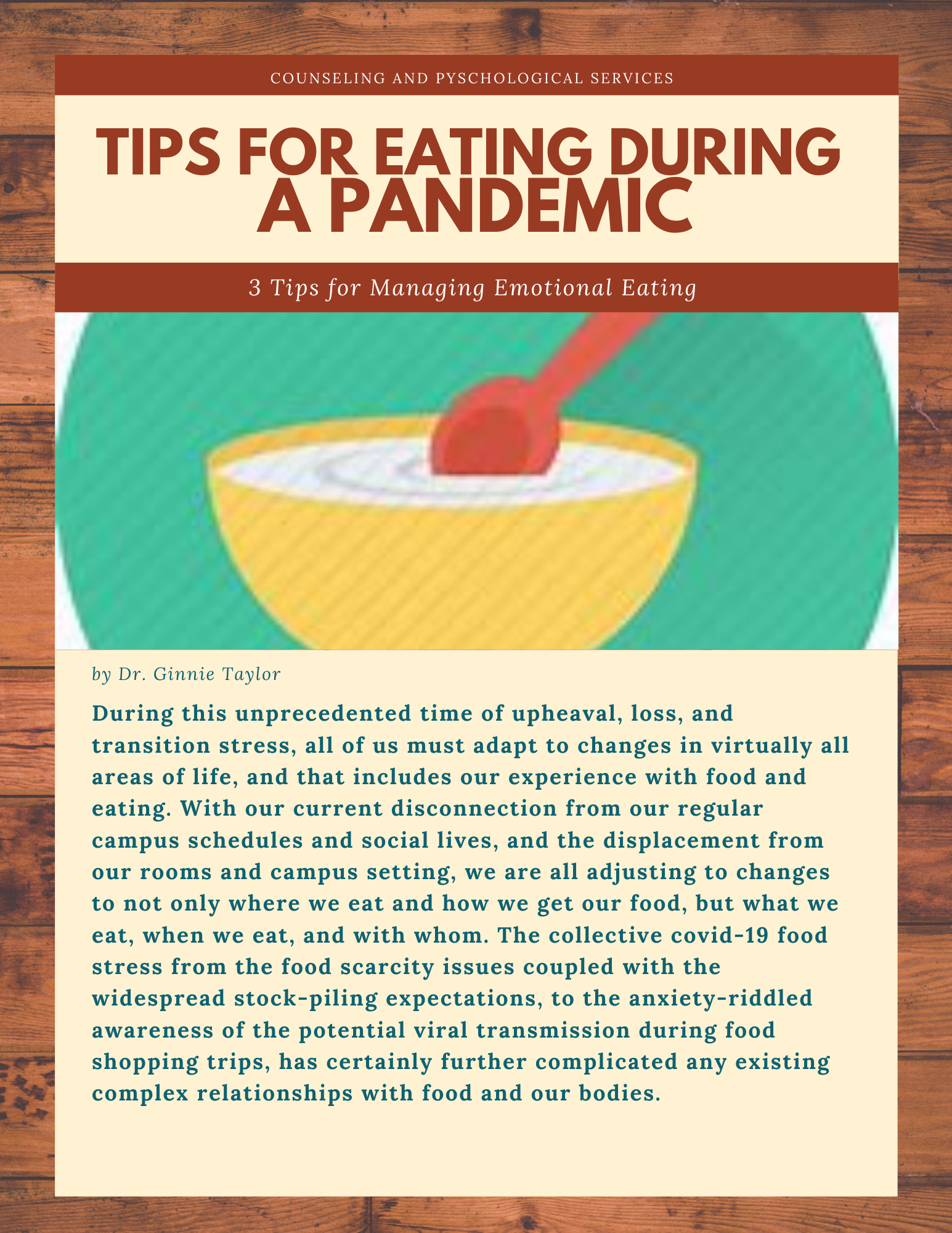 Tips for Eating During A Pandemic